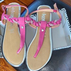 Kenzie Girl pink sandals with bling!